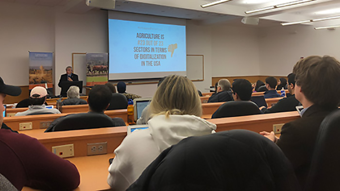 Students watching a lecture