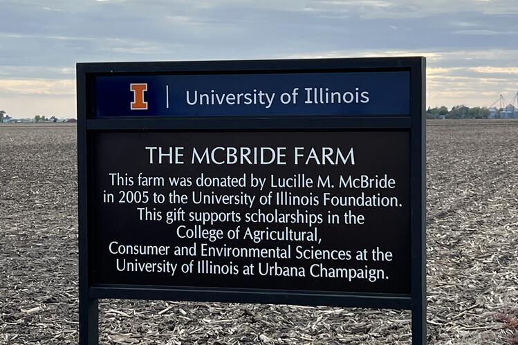 Picture of the McBride Farm Sign that will be dedicated on Aug. 8