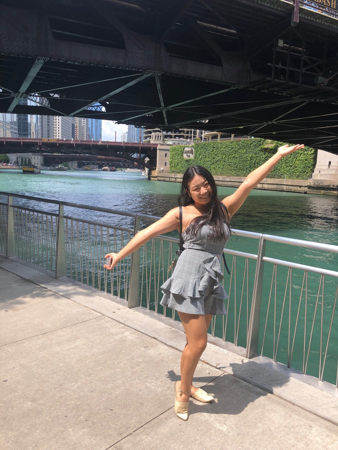 Nicole Park posing in front of river