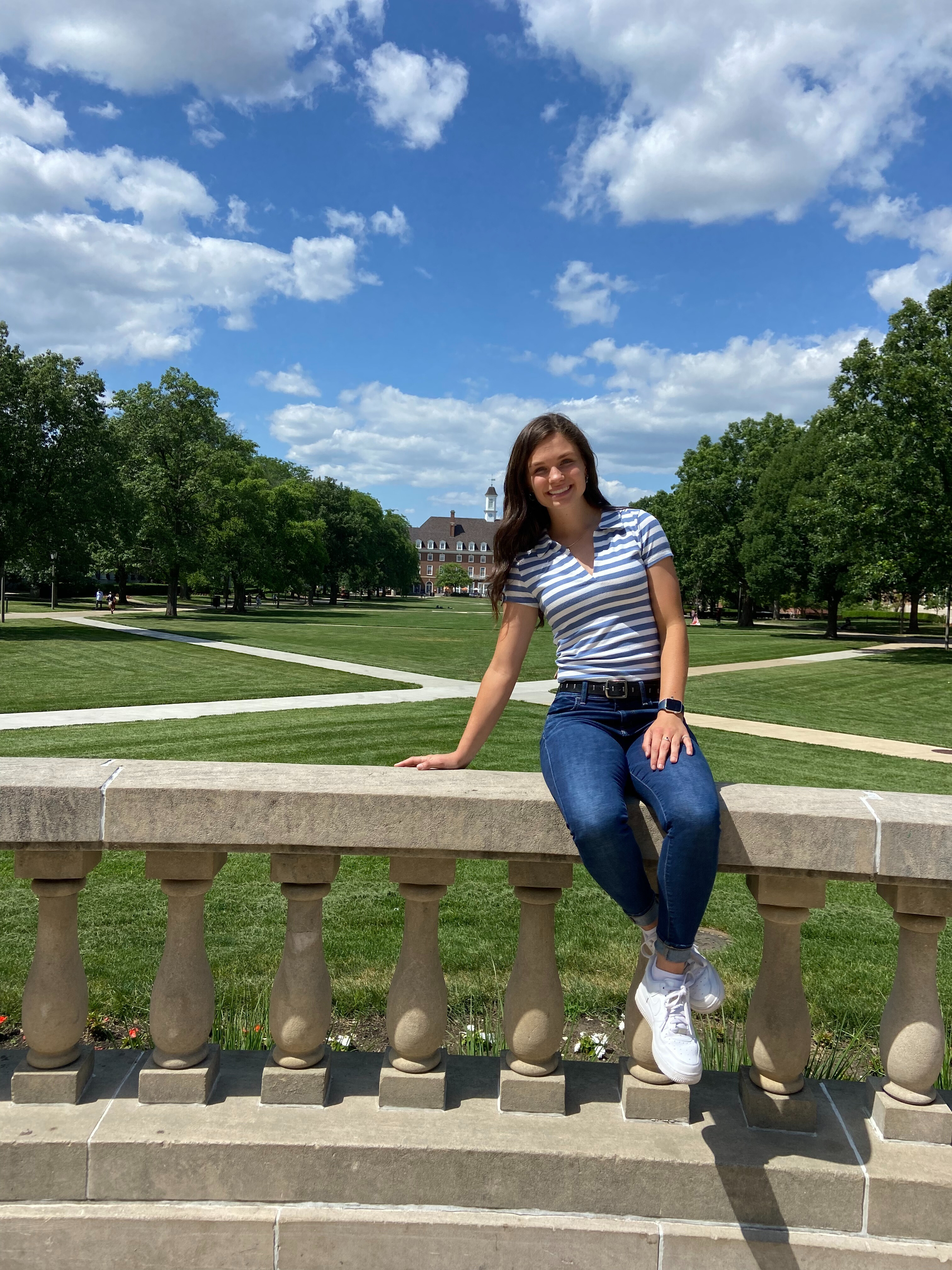 ALEC Freshman, Jennie Abbott on the Main Quad 