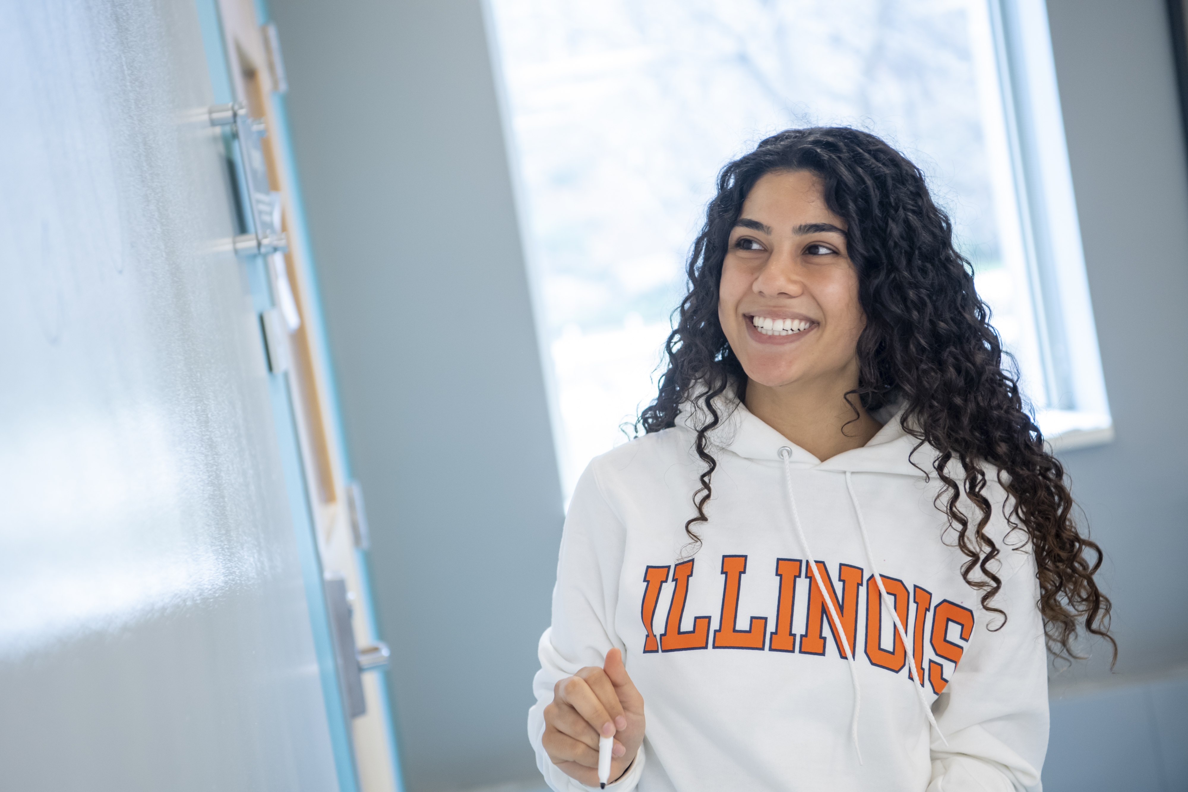 Student smiling