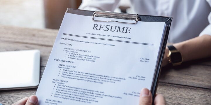 Resume on clipboard