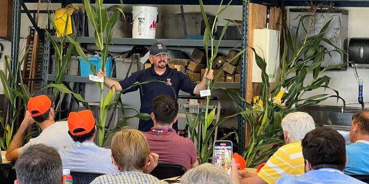 showing crops at international ag day
