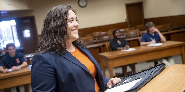 Student in mock trial