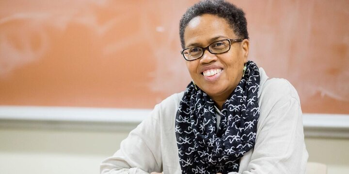 Professor smiling