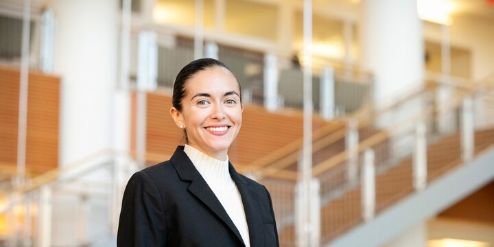 Student in a suit