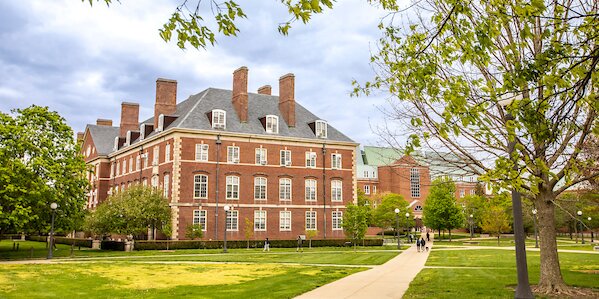 Mumford Hall in spring