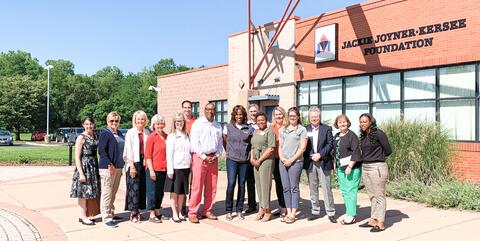 Group of ACES faculty and staff outside.