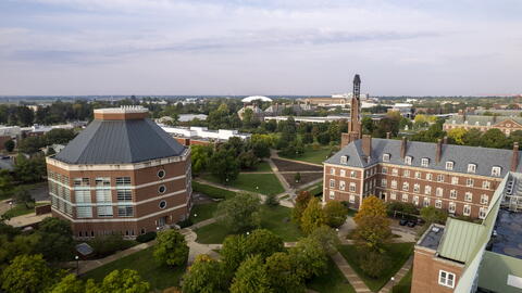 Aerial view of south quad.