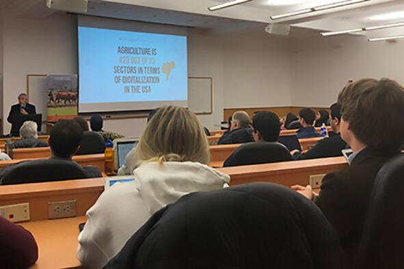 Students watching a lecture