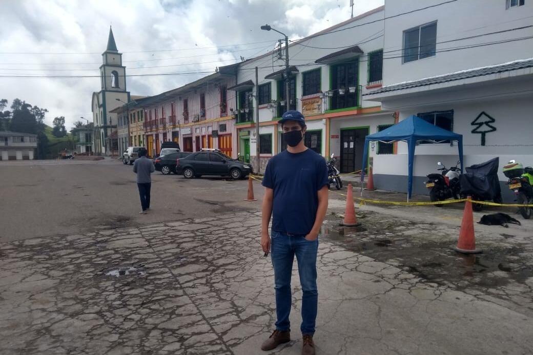 Graduate students Federico Ceballos Sierra on a street in Columbia 