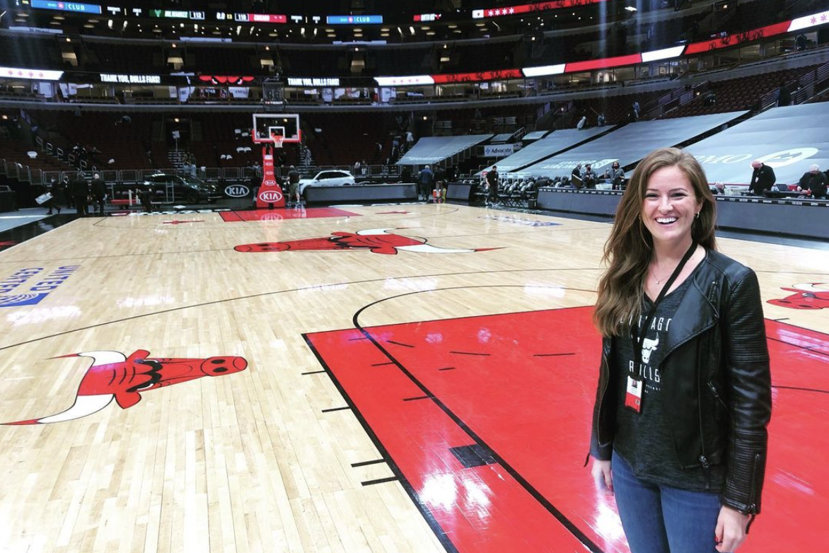 Jenny Westerkamp at Chicago Bulls Basketball Court