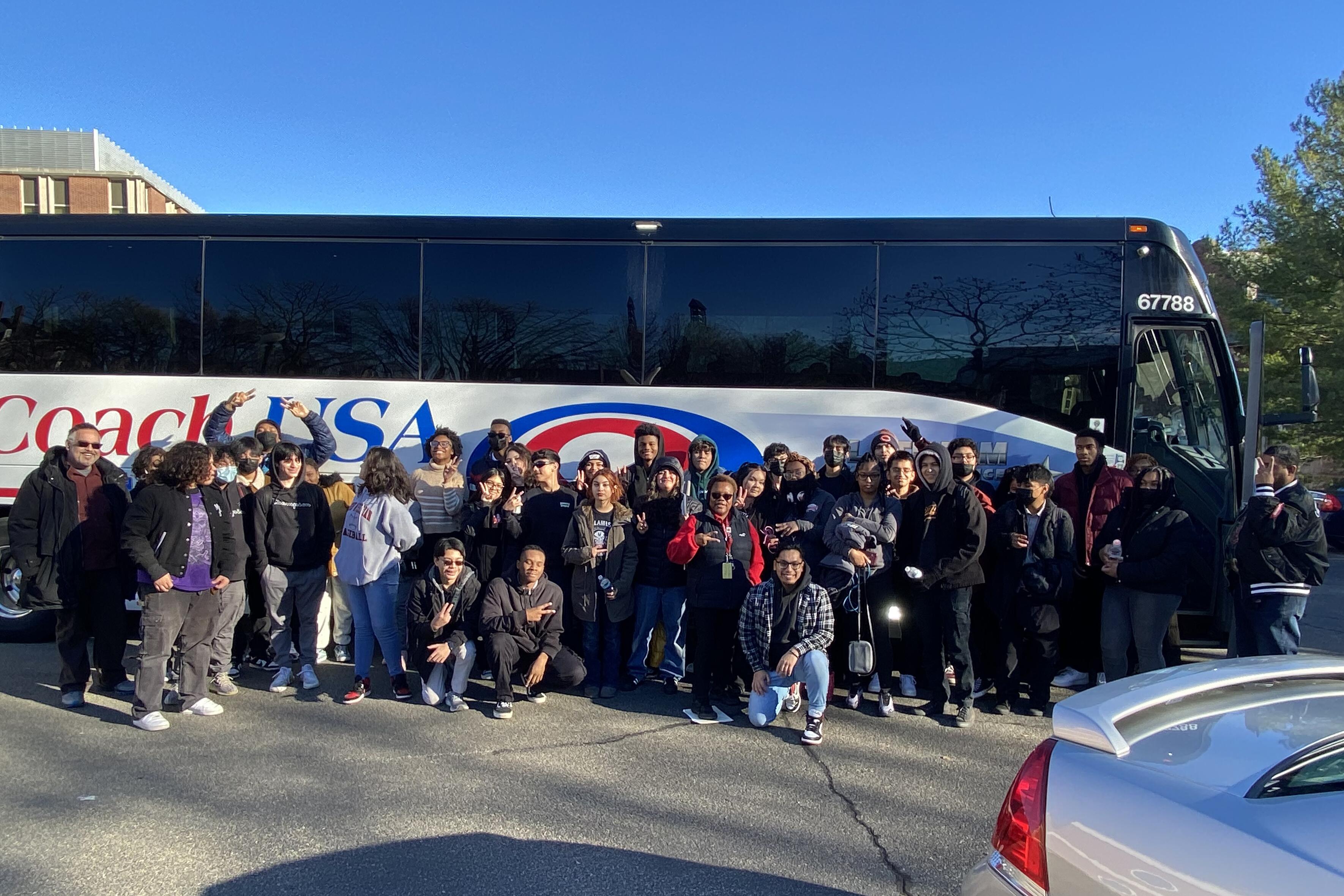 high school students and teachers from the Sarah B. Goode STEM Academy in Chicago