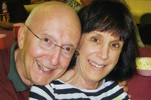 Jim and Ellen Holmes, a closeup of their faces side by side