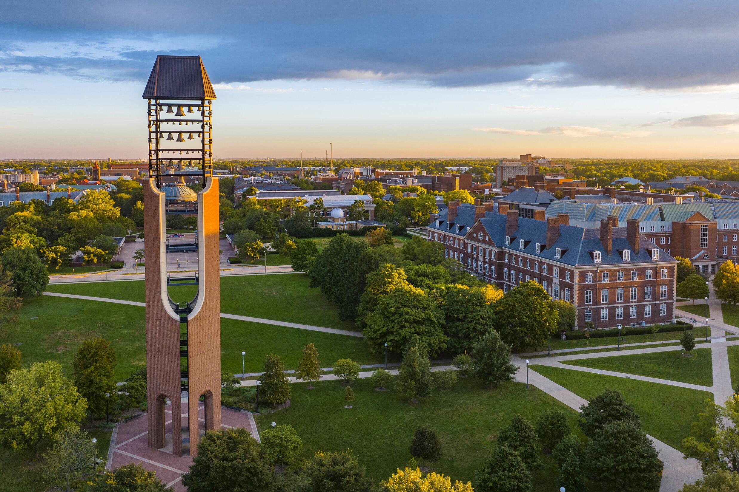 Aerial view of the ACES quad
