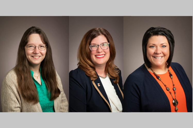 Left to right: Headshots of Lisa Kelly, Carissa Nelson, and Mynda Tracy