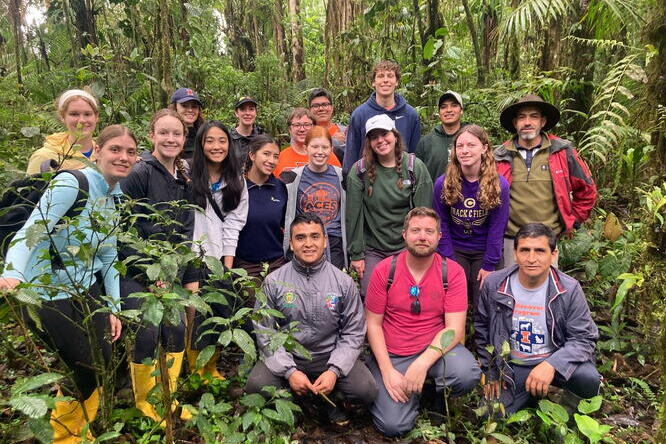 ACES students explore Ecuador. 