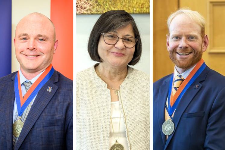 From left: Jonathan Coppess, Madhu Khanna, Nicholas Paulson 