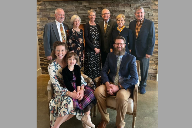 The Francis family, recipients of the 2022 ACES Family Spirit Award, pictured at the 10/24 ACES Alumni Awards Gala. 