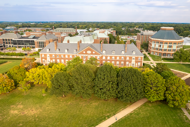 Aerial image of Mumford Hall