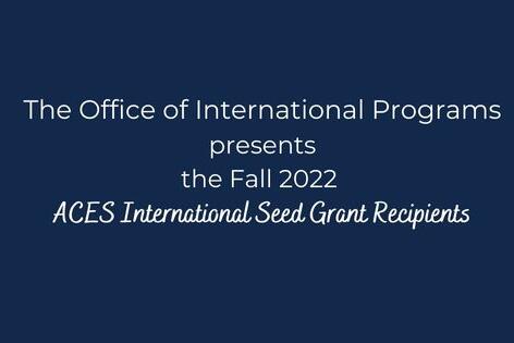 ACES International announces seed grant recipients 
