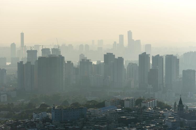 Air pollution over Seoul, South Korea