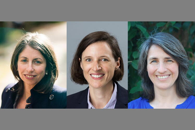 Composite photo of three women: Hope Michelson, Erin Lentz, Kathy Baylis