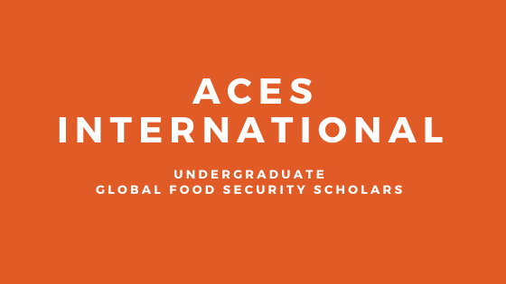 ACES International announces 2020 Undergraduate Global Food Security Scholars
