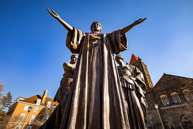 statue of alma mater on U of I campus