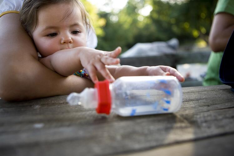 child with bottle