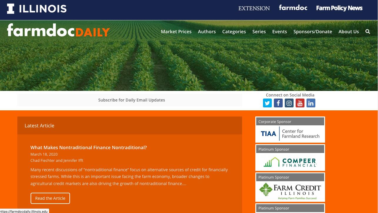 farmdocDAILY launches webinar series to explore COVID-19 impact on Midwestern agriculture